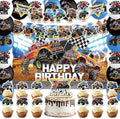 42Pack Monster truck Party decoration pack include Banner, Honeycomb by Frerand