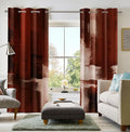 Asuexpect Red Curtains 2 Panels Abstract Rust Curtain Room Darkening Grommet by Asuexpect