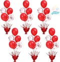 6 Set Red Christmas Table Balloons Centerpiece Stand Kit by Suppromo