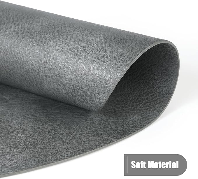 UnivoColors Placemats Round Faux Leather Placemats Set of 8-Waterproof-Wipe - Image 2