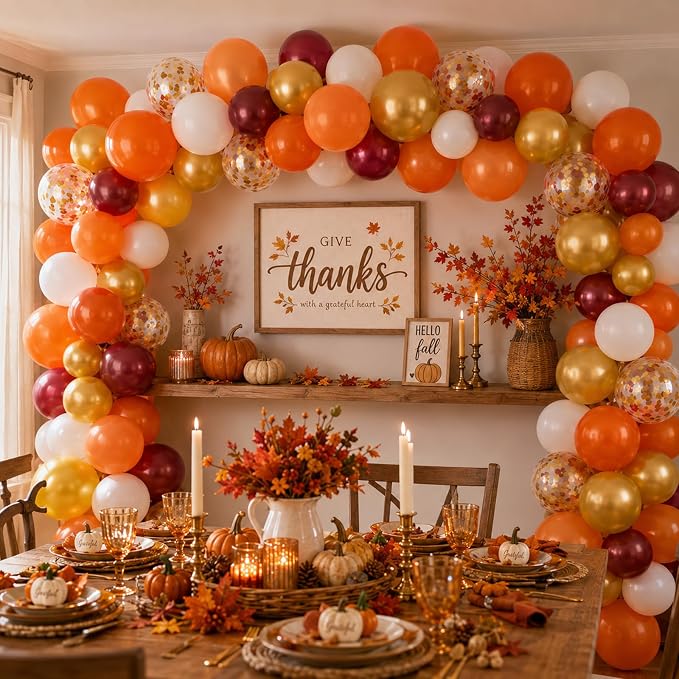 Fall Balloon, 12Inch Burnt Orange Brown Balloon - Image 4