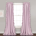 Lush Decor Reyna Ruffle Window Curtain Panel Set, Lilac by LushDecor