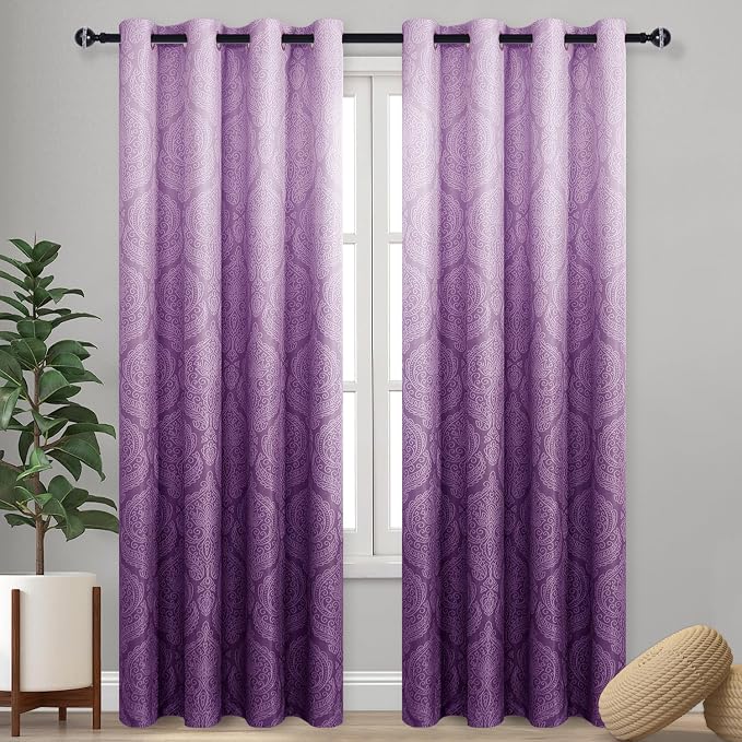 DWCN Ombre Blackout Curtains for Bedroom by DWCN