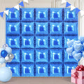 Blue Square Foil Balloons 25 Pcs Metallic Blue Balloons Wall Backdrop by Unknown