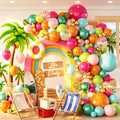 146PCS Tropical Balloon Arch Garland Kit, Olive Green Hot Pink Orange Rose Gold by Woaipati