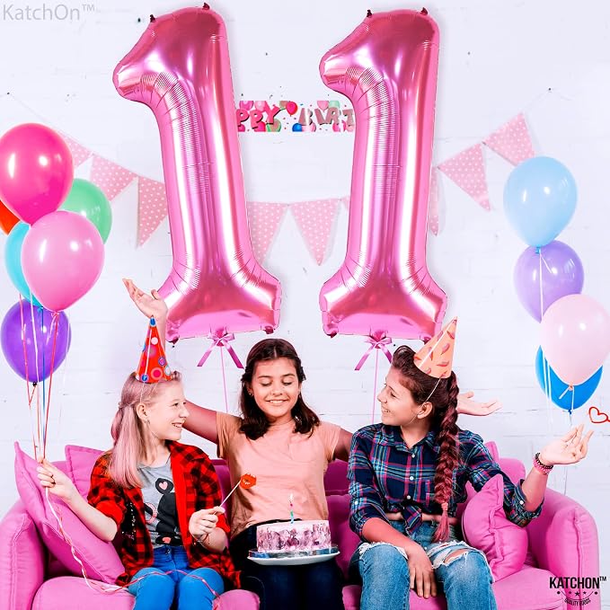 Katchon, Hot Pink Number 11 Balloon - Image 3
