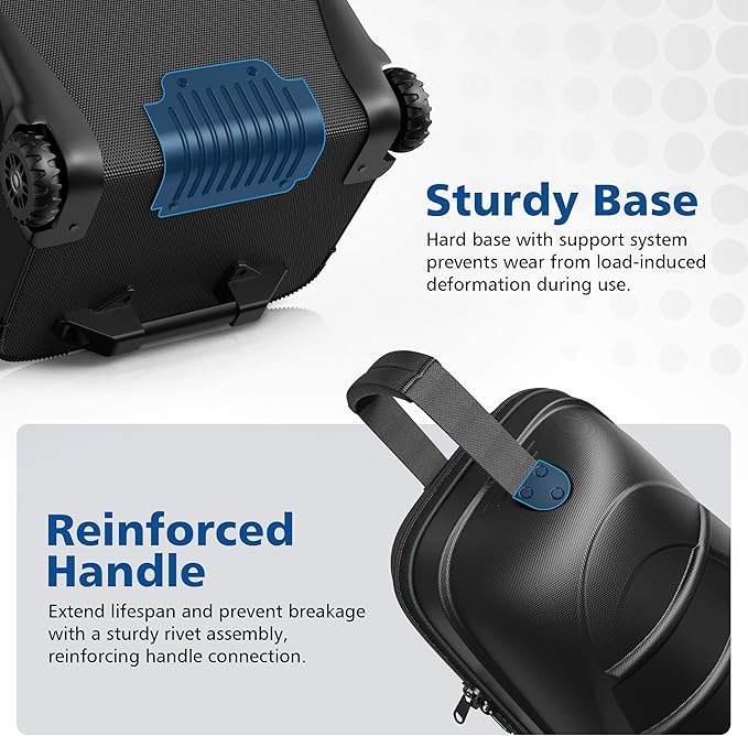 Golf Travel Bags for Airlines with Wheels, Hard Case Top and 1680D Heavy Duty Oxford Protect Golf Clubs, Lightweight and Easy to Maneuver