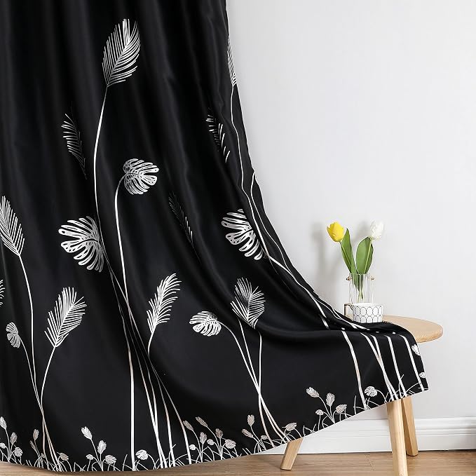 Black Blackout Curtains & Drapes 90 Inches Long - Image 7