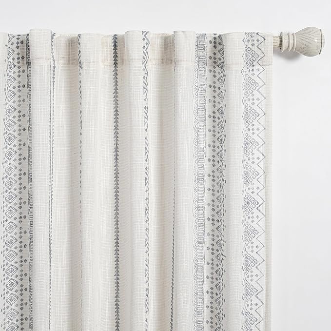 Boho Curtains 84 Inches Long Curtains by MEETSKY