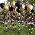 120 Pcs Graduation DIY Floating Black Gold Balloon Wall Kit 5 Inch Balloons by Unknown