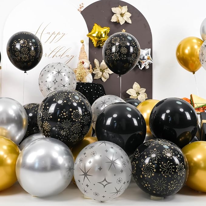 Black and Gold Balloons - Image 3
