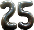 Laser Black Number 25 Balloons 40 Inch Giant Foil Mylar Balloons by COLORFULELVES