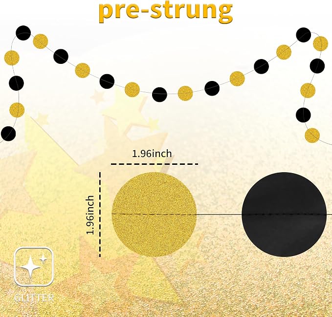 Welcome to The Team Banner Black Gold Glittery Welcome Banner - Image 3