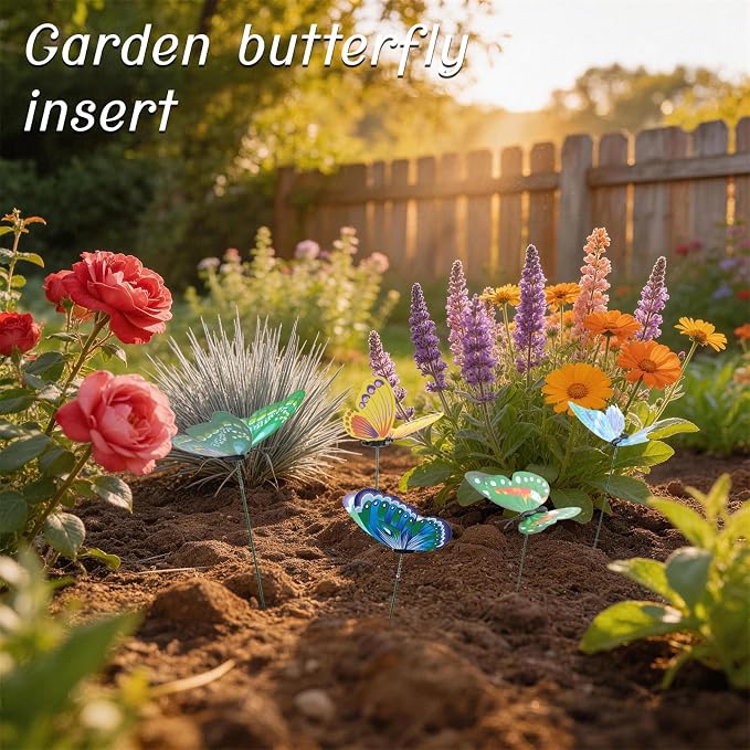 30PCS Luminous Butterfly Garden Decor Butterfly Stakes - Image 5