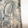 Designer Elegant Linen Printed Curtains, 2 Panels, kitchen Bedroom Living Room by Isaennehomedecoration