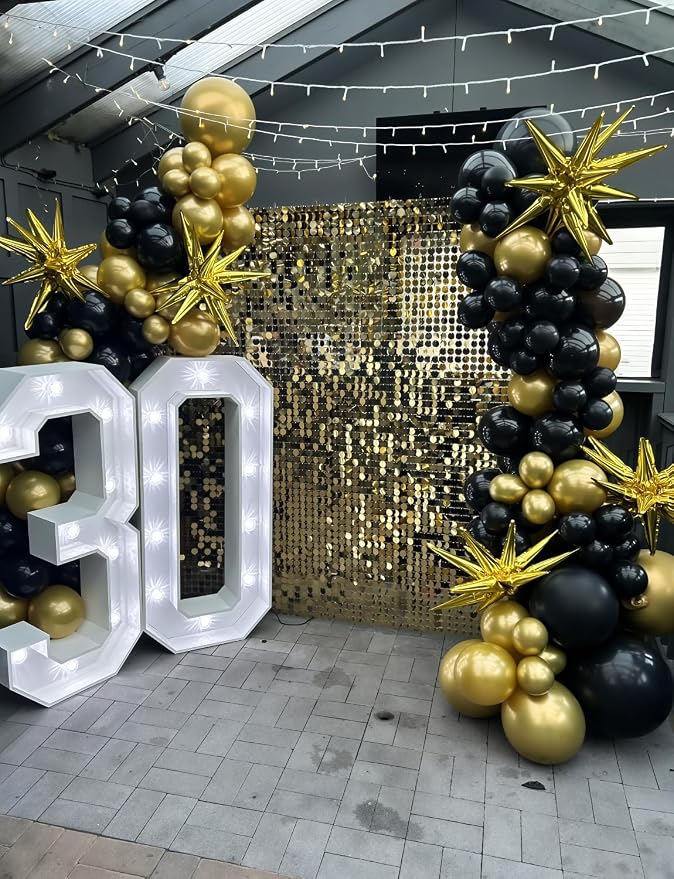 8Pcs Gold Star Balloons, Explosion Star Foil Balloons, Spike Balloon | Gold - Image 2