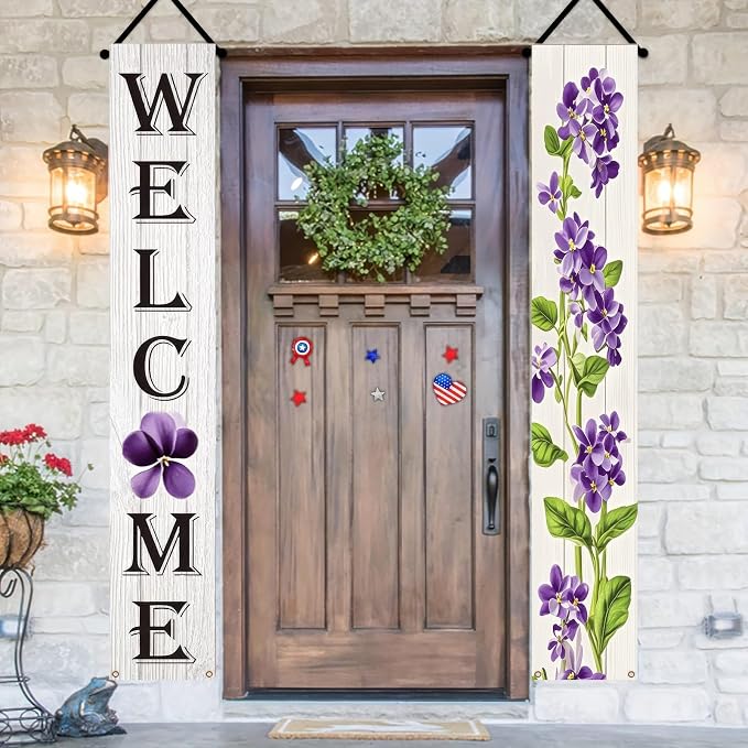 BlissYard Spring Summer Banner 70x12 Inch Vertical Spring Summer Door Banners - Image 6