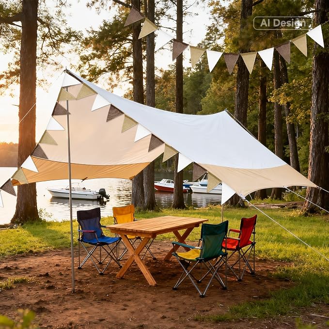 G2PLUS Pre-Strung Burlap Pennant Banners, 30Ft Gradient Brown Fabric Triangle - Image 6