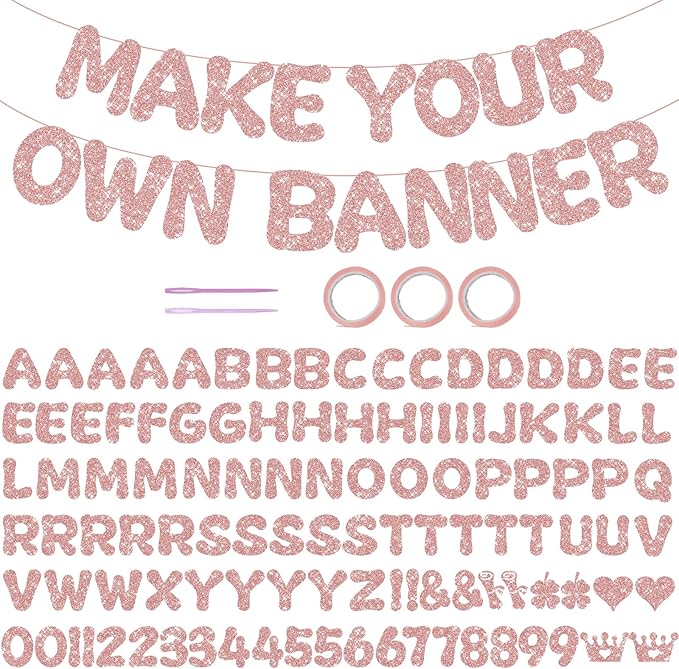 116PCS DIY Banner Customizable Birthday Banners Graduation Banner Custom Party by Unknown