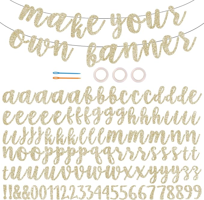 BEISHIDA 116 PCS A-Z DIY Letter Banner Kit Make Your Own Banner，Including 111 by Beishida