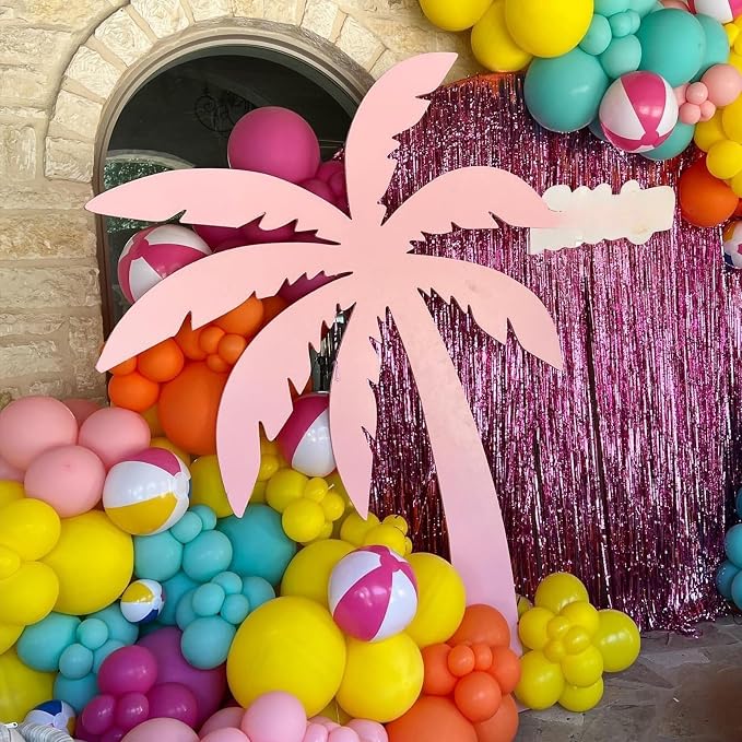 Pink Yellow Orange Balloon Garland, Balloons - Image 6