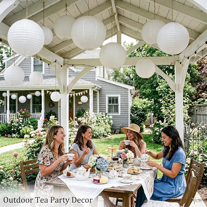 White Paper Lanterns, Baby Showers, Classrooms, Graduation Parties and Clean - Image 3