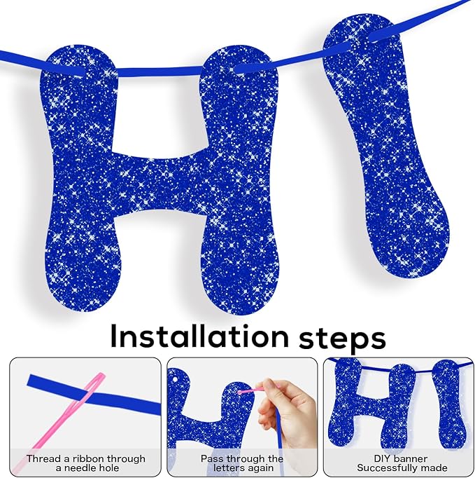 116PCS DIY Banner Customizable Birthday Banners Graduation Banner Custom Party - Image 3