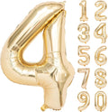 40 Inch Light Gold 4 Number Balloons Large Champagne Gold Number | White Gold by Exquisitehighqualitypartydecorationstomeetyoureveryneed%EF%BC%81
