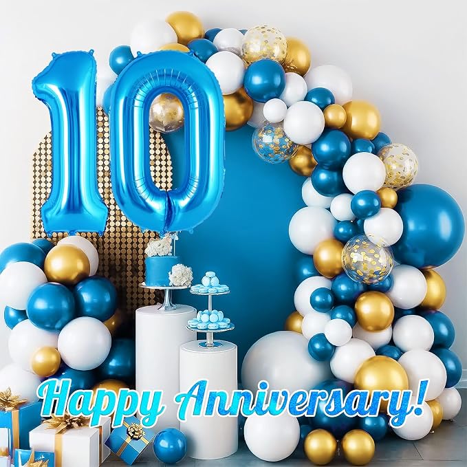 Blue Number 0 Balloon 40 Inch, Big Large Foil Helium Number Balloons, Jumbo - Image 6