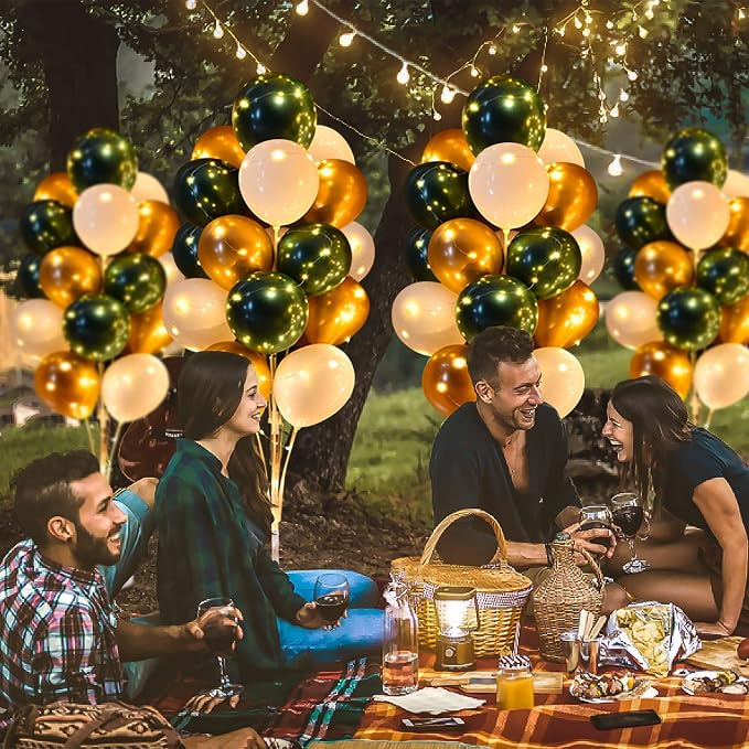 Cicicooie 2 Set Green and White Centerpieces Balloon Holder Decoration Balloon - Image 4