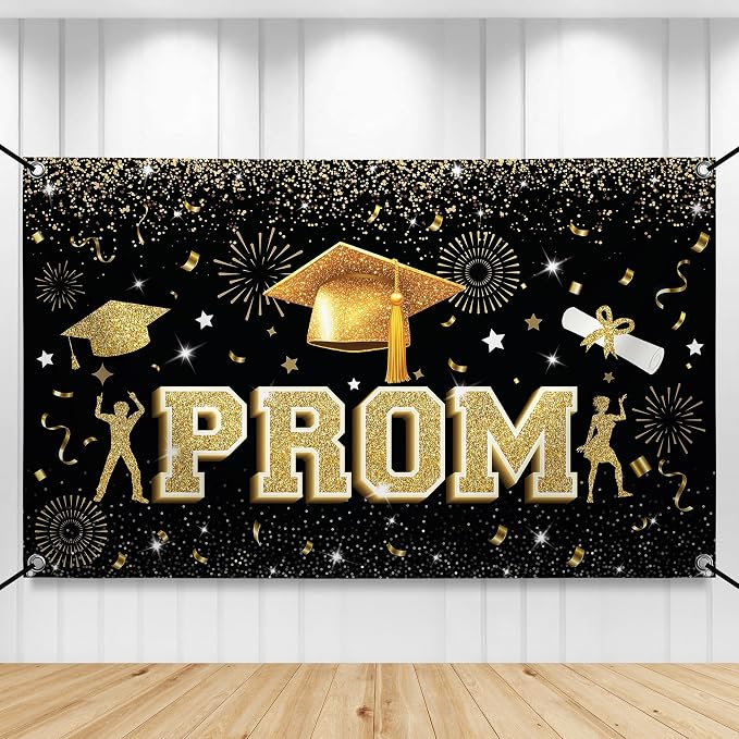 KatchOn Grad Party Prom Decorations 2026 Graduation Party Decorations | Black by KatchOn