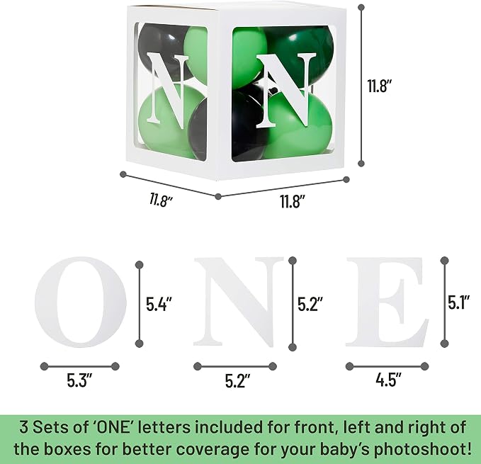 1st Birthday Balloon 'ONE' Boxes - Image 3
