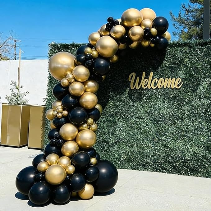 50pcs 12 Inch Metallic Gold Balloons | Chrome Gold Balloon Kit - Image 5