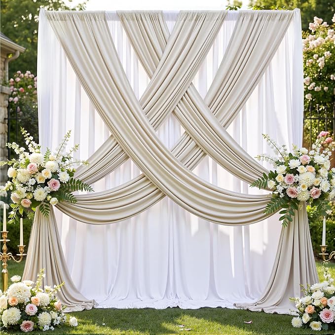 20ft×12ft Beige Backdrop Curtain - Image 7