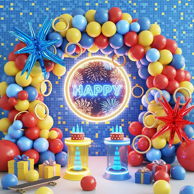 RUBFAC Carnival Balloons Garland Arch Kit, Canival Circus Balloons - Image 7