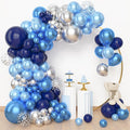 Amandir 153pcs Blue and Silver Balloon Garland Arch Kit Different Sizes | 18 12 by Amandir