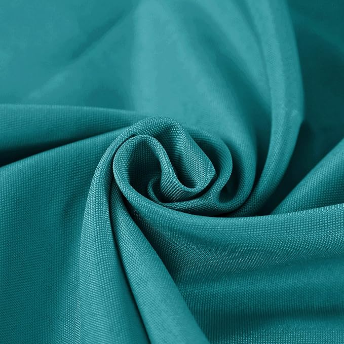 132 inch Round Tablecloth Washable Polyester Table Cloth Decorative Table Cover for Wedding Party Dining Banquet（132 inch,Teal）