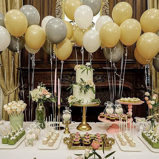 PartyWoo Light Brown Balloons 140pcs Neutral Boho Coffee Color | 18 12 10 5 - Image 6