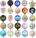 100 Pcs Happy Birthday Foil Balloons Set18 Inch Round Happy Birthday Balloons by Metme