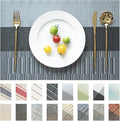 Placemats Set of 12 Vinyl/Plastic Woven Place Mats by Unknown