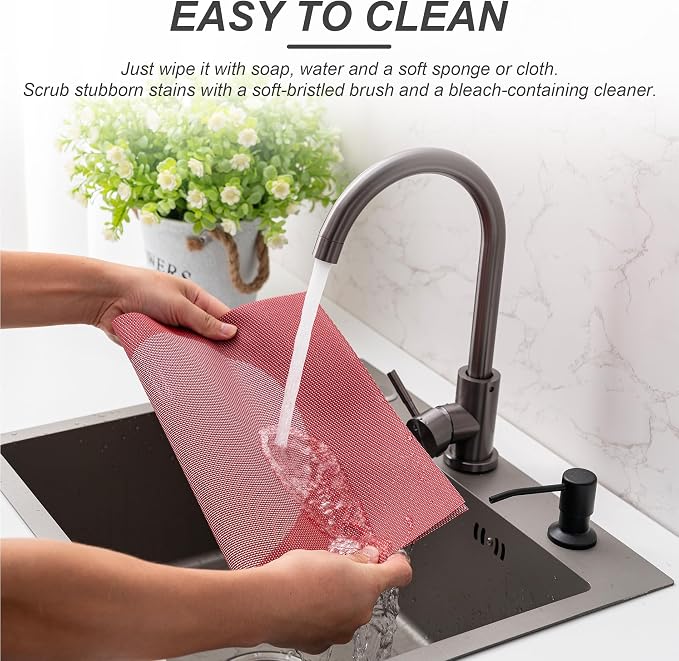 Placemats Set of 6 Washable Indoor | Outdoor Vinyl Place Mats - Image 3