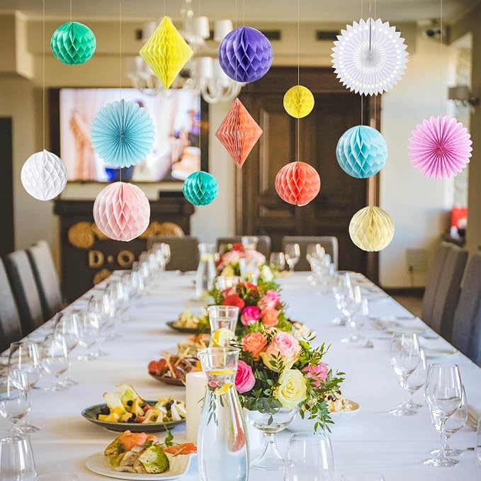 20Pcs Multi-Color Paper Honeycomb Decoration Kit - Image 7