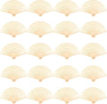 FEPITO 20 Pieces Wooden Handheld Paper Fan | Wooden Folding Fans by FEPITO
