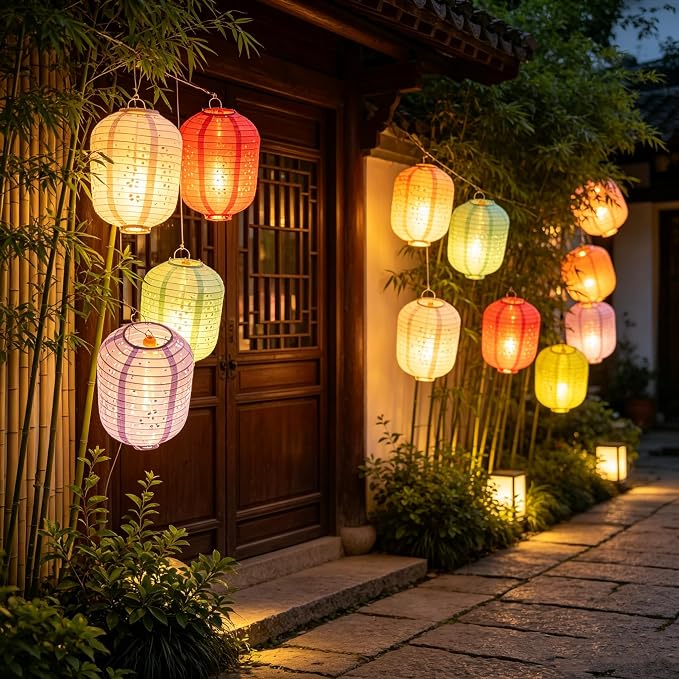10PCS Paper Lanterns Chinese New Year Spring Festival Lantern 6inches Variety - Image 9