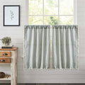 RoomTalks Green Boho Farmhouse Kitchen Curtains 45 Inch Length French Striped by RoomTalks