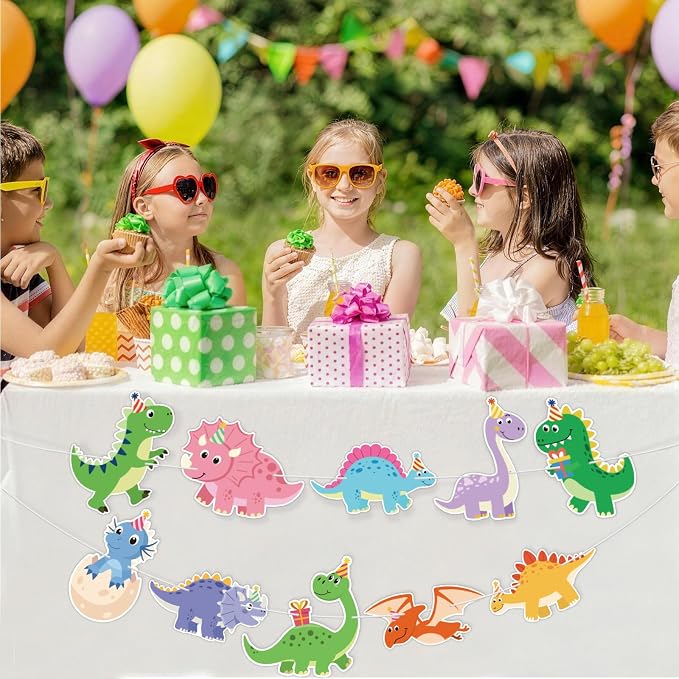 Hooqict Dinosaur Birthday Party Banner Dinosaur Birthday Party Decorations - Image 8
