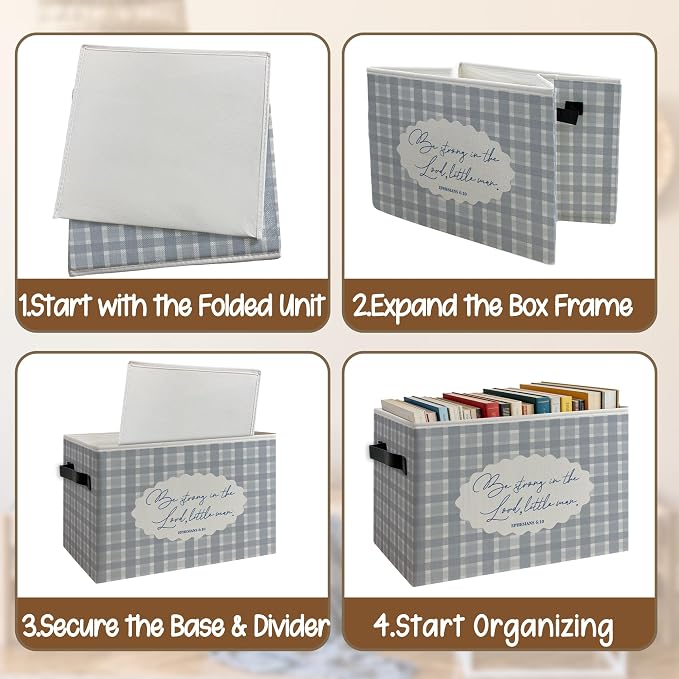 Christian Nursery Foldable Storage Bins Box - Image 4