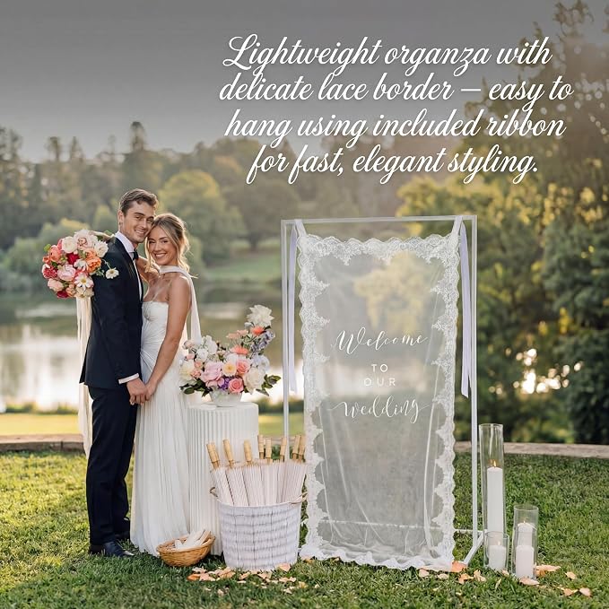 Boao Sheer Wedding Welcome Sign - Image 4