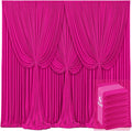 6 Panels Hot Pink Backdrop Curtains by Tao-GePartyDecorations