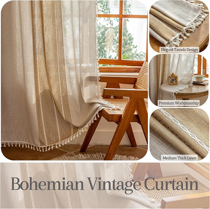 Sutuo Home Boho Curtains 96 inches - Image 2